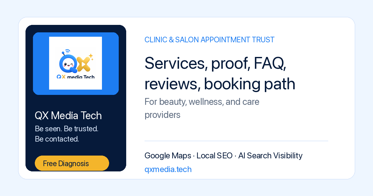 Clinic and salon local trust example